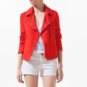 NWT ⭐️ Zara Biker Jacket NWT Blended Linen